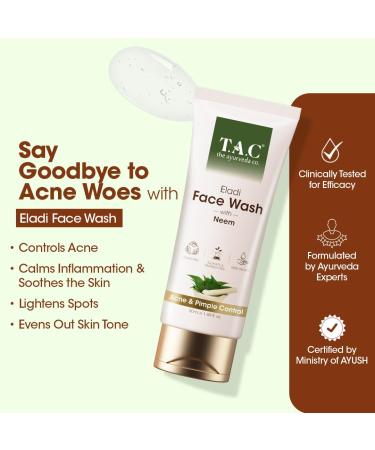 Eladi & Neem Face Wash - Clear & Acne-Free Skin | Oil Control Blemish Reduction & Hydration | 50ml - International Shipping Available - Buy Online on GoSupps.com