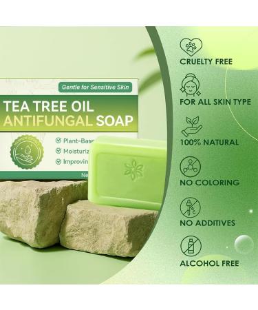 Tea Tree Oil Soap for Face and Body Deep Cleanses with Coconut Oil and Witch Hazel Foot Wash Foot Soap against Fungus and Odour - Buy Online on GoSupps.com