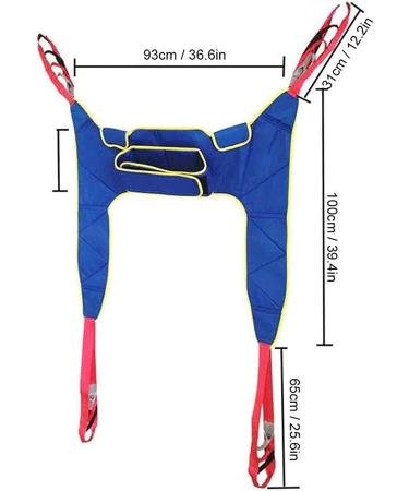 Patient Lift Toileting Sling Lift Equipment Bariatric Handicap Lift Commode Sling Transfer Belt Divided U Slings with Four Point Support Full Body Sling 0620 - Buy Online on GoSupps.com