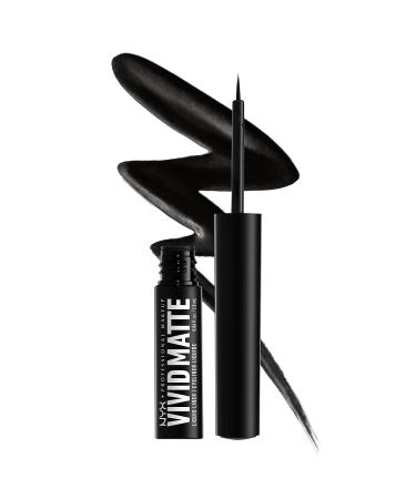 NYX PROFESSIONAL MAKEUP Vivid Matte Liquid Liner, Smear-Resistant Eyeliner with Precise Tip - Black 01 Black