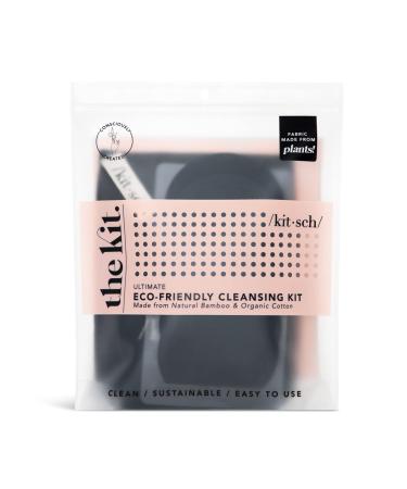 Kitsch Ultimate Cleansing Kit: Cotton Face Pads, Washable Rounds, Exfoliator Sponge, Face Towel - Reusable Makeup Remover Pads, Organic Cotton - Holiday Gift - Buy Online on GoSupps.com