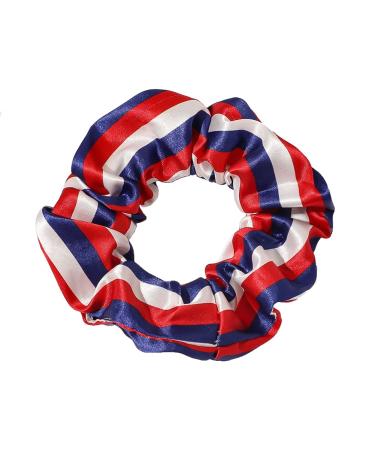 Cute Satin Hair Scrunchies Set - 6 Colors, American Flag Theme - Buy Online on GoSupps.com