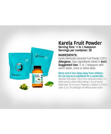 Buy DR WAKDE'S Karela Pulver - 500G | 100% Herbal Ayurvedic Supplement | Bitter Gourd | Quantity Discounts & Same Day Shipping Internationally - Buy Online on GoSupps.com