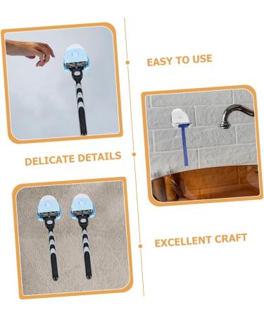 Ipetboom 10 Set Razier Hooks with Suction Cup - Plastic Safety Razor Holder & Bathroom Organizer - Buy Online on GoSupps.com