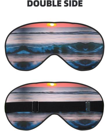 Buy Sunset & Sunrise Ocean Waves Sleep Aid Eye Mask - Adjustable Breathable Blindfold for Travel & Meditation - Buy Online on GoSupps.com