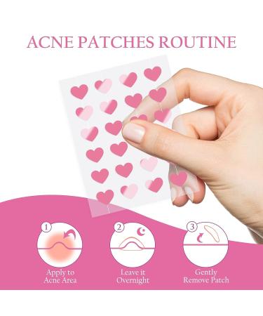Mandabloom Acne Patches Pink Heart & Star Shaped Hydrocolloid Pimple Cover Patch with Tea Tree Oil - 104 Patches 14mm & 12mm - Buy Online on GoSupps.com