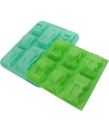Beasea Car Soap Mold - 2pcs Silicone Baking Mold for Cake, Cupcake, Muffin, Ice Cube, Clay - Car Shape Design for Kids - Buy Online on GoSupps.com