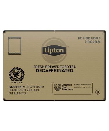 Lipton Decaf Black Unsweetened Iced Tea Bags - 3 Gallon, Rainforest Alliance Certified - 16ct - Buy Online on GoSupps.com