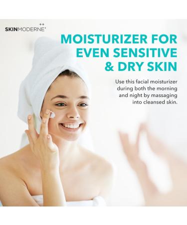 SKIN MODERNE++ Moisture Infusion Face Moisturizer - Hydrating Shea Butter Formula for Dry & Sensitive Skin - Vegan Plant-Based Skincare - 50ml - Buy Online on GoSupps.com