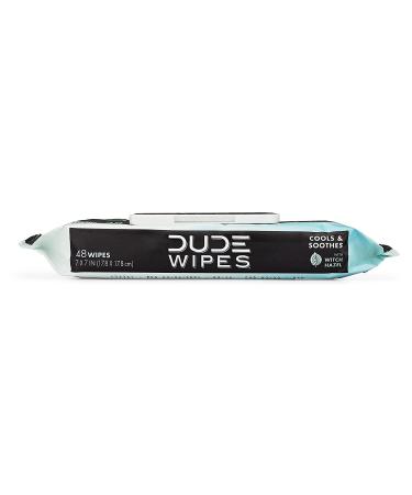 Dude Wipes Medicated Flushable Wipes 3 Pack - 144 Unscented Extra-Large Wipes with Witch Hazel - Septic Safe Medicated Wipes - Buy Online on GoSupps.com
