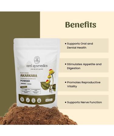  Neel Ayurvedics Akarkara Root Powder Anacyclus Pyrethrum high quality for natural support Finely Ground granulated root powder for versatile use in Ayurvedic naturopathy (500 gm) - Buy Online on GoSupps.com