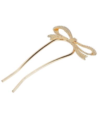 Beaous Gold Hair Needle - Elegant U-Shaped Hair Fork & Practical Hair Jewelry for Weddings | Exquisite Hair Accessory for Women & Girls - Buy Online on GoSupps.com