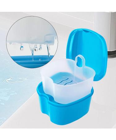 Portable Prosthesis Brush Set - Travel-Friendly Cleaner & Storage Box for Braces & Dentures (Blue) - Buy Online on GoSupps.com