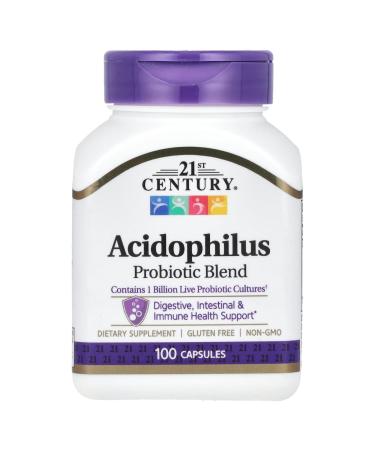 21st Century Acidophilus High-Potency 100 Capsules Pack of 3