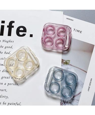 Makelon Elegant Contact Lens Container Set - 5 Travel Cases with Screw Closure - Gray Color - Buy Online on GoSupps.com