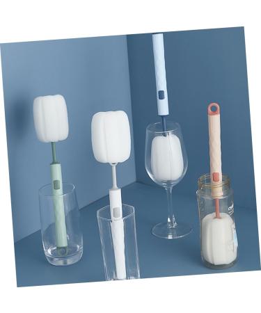 Solustre 4-Piece Sponge Cup Brush Set | Flexible Bottle Cleaning Brushes for Glassware Baby Pots & Milk Cups - Long Handle PP Cleaning Tools - Buy Online on GoSupps.com