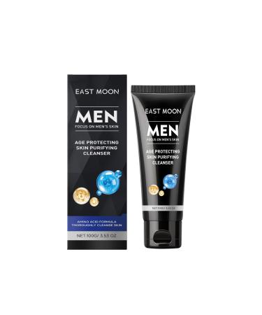 Men's Amino Acid Facial Cleanser - Moisturizing Gentle Non-Tightening With Dual Peptides For Anti-Fine Lines(1PCS)