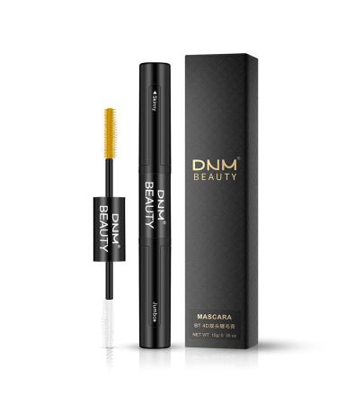 Mascara 4D Double-Headed Quick-Dryin Mascara Black Waterproof Sweatproof No Smudging Mascara Black Volume and Length