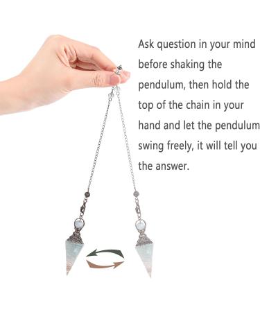 Buy MAIBAOTA Natural Aquamarine Crystal Pendulum for Dowsing & Witchcraft | Spiritual Divination Tools - International Shipping - Buy Online on GoSupps.com