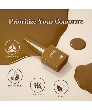 CANNI Brown Nude Gel Nail Polish Set - 6 Colors (9ML) for Brown Skin Tone | Soak Off UV LED DIY Manicure & Winter Nail Salon Essentials - Buy Online on GoSupps.com