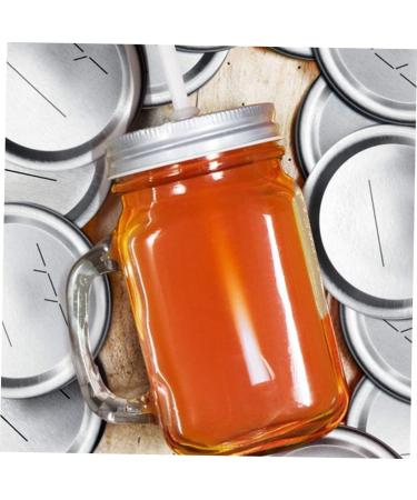 INOOMP 90 Pcs Mason Jar Lids Tinplate Date Discs Wide Jar Supplies Fishing Rod Pad Wide Jars Mouth Disc Coffee Things Lids Regular Mouth Coffee Supplies Jam Glass Bottle Cap Wide Mouth - Buy Online on GoSupps.com