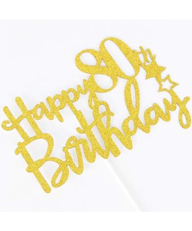 Tenhaisi Glittery Gold Happy 80th Birthday Cake Topper Cheers to 80 Fabulous Party Decoration 80th Birthday Decorations Adults Anniversary Birthday Party Decoration - Buy Online on GoSupps.com
