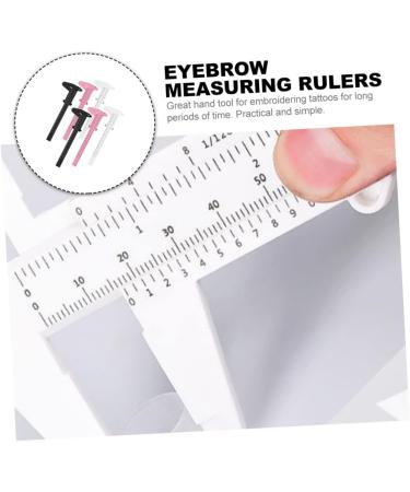 Beavorty 6pcs Locating Rule Pocket Ruler Plastic Eyebrow Ruler Eyebrow Measuring Ruler Face Caliper - Buy Online on GoSupps.com