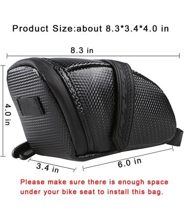 Tongha Waterproof Bicycle Seat Bag - Black | Bike Pack for Cycling Accessories - Buy Online on GoSupps.com