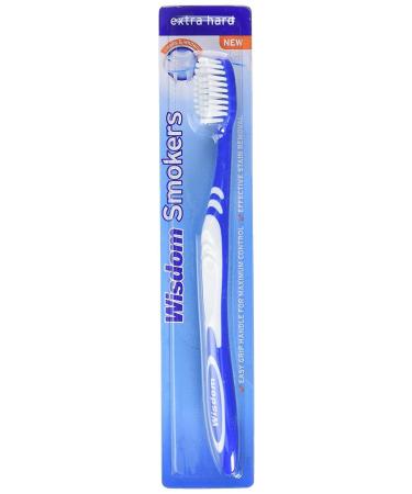 Wisdom Smokers Toothbrush - Extra Hard - ( Color May Vary ) 1 Count (Pack of 1)