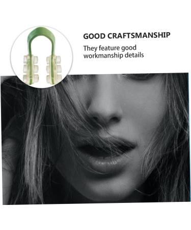 Beatifufu 1 Set Nose Clip Set Nose Bridge Straightener Night Nose Clips Sleeping Nose Clip Nose Nasal Stopper Clips Nariz U-type Nasal Woman Nose Clips U-type Nose Clips 5.3x3.8cm Green - Buy Online on GoSupps.com