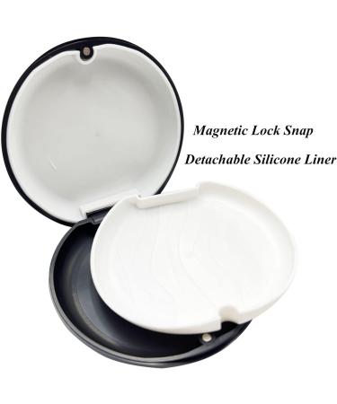 Orthodontic Retainer Case - Silicone Textile Base Aligner Case Black | Durable & Stylish International Shipping - Buy Online on GoSupps.com