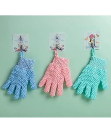 2 Pair Exfoliating Body Gloves | Unisex Bath Scrub Mitts for Shower Spa & Massage | Exfoliating Mitts for Body Face Hands & Feet - Buy Online on GoSupps.com
