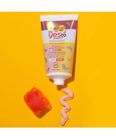 Yes To Grapefruit Vitamin C Glow-Boosting Unicorn Clay Cleanser - Brightening & Refreshing Skincare | International Shipping - Buy Online on GoSupps.com