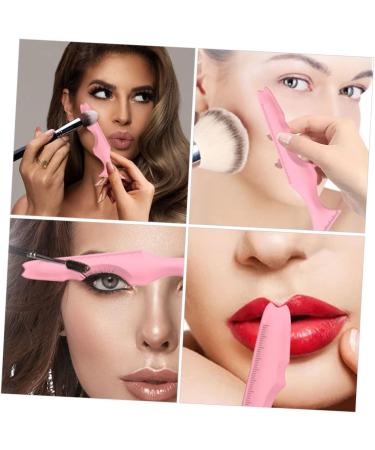 OHPHCALL 3pcs Silicone Beauty Ruler Angled Eyebrow Stencils Eye Liner Stencils for Eyes Lash Tool Eyeliner 15X4.15CM Pink-2 - Buy Online on GoSupps.com