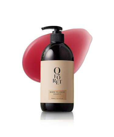 QFOR T - Born To Grow Hair Growth Shampoo W/Natural Korean Traditional Herbs For Thicker And Fuller Hair K-Beauty Shampoo For Thinning Hair 17OZ