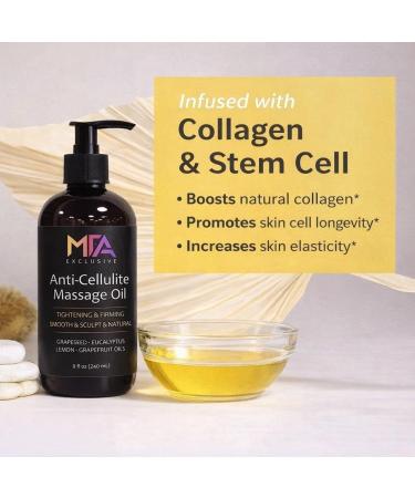 Anti Cellulite Massage Oil for Legs & Thighs Firming & Smoothing Body Oil with Grapeseed Eucalyptus & Citrus Natural Skin Tightening Oil (8 oz) - Buy Online on GoSupps.com