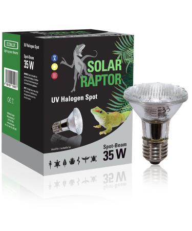 SOLAR RAPTOR UV halogen spot 35 watts reptile heat lamp terrarium lamp with daylight spectrum  - Buy Online on GoSupps.com