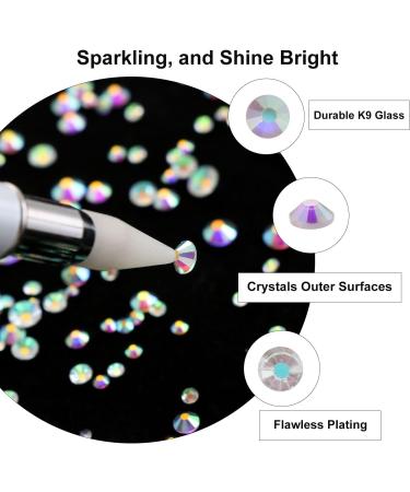 and Tweezer Round ab rhinestones Nail Gems and Rhinestones Crystal Rhinestones for Nail Nail Art Rhinestones Kit 21 Grids Multi Shapes Mixed(Transparentl AB) - Buy Online on GoSupps.com