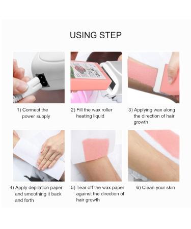 Roll On Waxing Kit for Hair Removal - Waxup Roller Wax for Women & Men Includes 100g Rose Oil Wax Remover - Buy Online on GoSupps.com