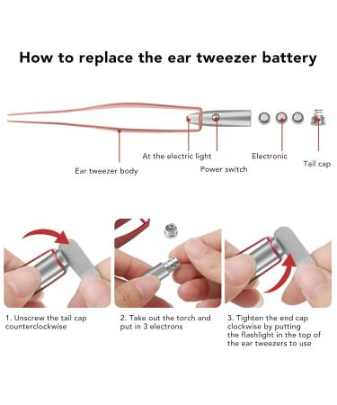 Aluminium Alloy Ear Wax Remover Set with Light, Tweezers & Storage Box - Ear Cleaning Tool Kit for Men & Women - Buy Online on GoSupps.com