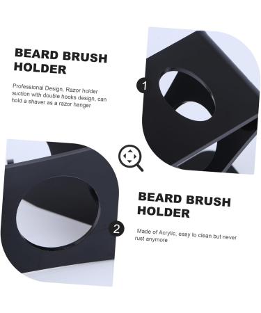 Minkissy Acrylic Stand Brush Holder for Men | Mounted Shaver & Beard Brush Holder - Stylish & Functional Storage - Buy Online on GoSupps.com