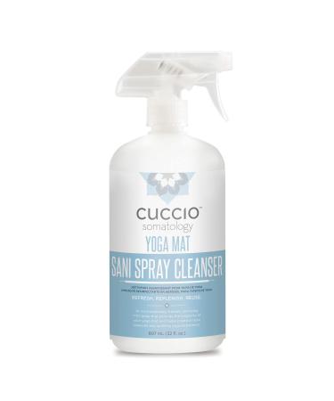 cuccio SOMATOLOGY Yoga Mat Sani Spray Cleaner - Essential Liquid Mat Cleanser Mist - Non Sticky Quick Drying Odor Dirt And Sweat Control - Natural Chemical Free Equipment Freshener - 32 Fl Oz