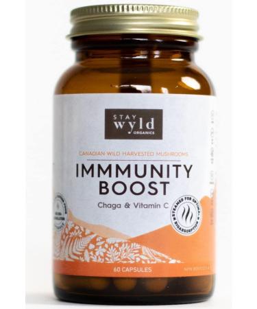 Stay Wyld - Organic Immunity Boost Mushroom Capsules - Immune System Boost Organic Vitamin C Antioxidant Nutritional Supplements Inflammation Support - 100% Canadian Grown - 60 Capsules - Buy Online on GoSupps.com