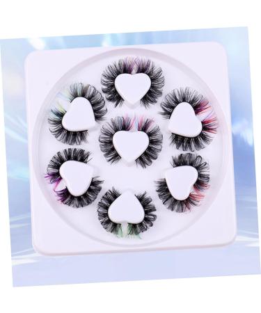 FRCOLOR 7 Pairs False Lashes Fake Eyelashes Colored Lash Extensions Color Lashes Faux Eyelashes Lashes with Color Lash Clusters Colored Eyelashes Colored Lashes Curly Chemical Fiber Extend - Buy Online on GoSupps.com