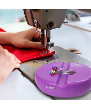 Sizobi Magnetic Sewing Pincushion - Purple Pin Holder & Paper Clip Organizer - Buy Online on GoSupps.com
