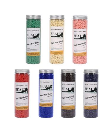 400g Hard Wax Beans - 7 Scents Depilatory Hot Wax Pearls for Armpits Legs Facial Hair & Bikini - Rose Scented Hair Removal - Buy Online on GoSupps.com