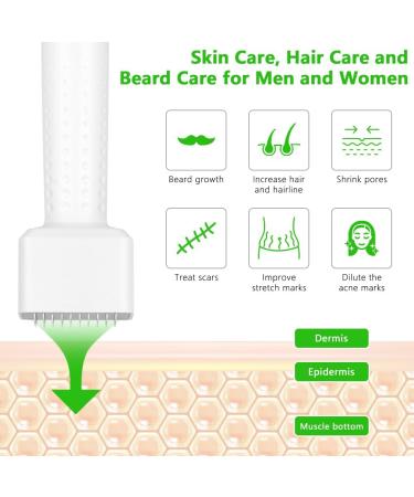 LOPHE Microneedle Derma Roller Stamp Pen 0.5MM Needles for Women & Men Professional Microneedling Stamp Derma Manual Pen for Face Body Hair Beard Growth Skin Care Home Micro Needling 0.5mm Unadjustable - Buy Online on GoSupps.com