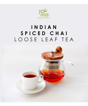 The Tea Masters Loose Leaf Tea - 250g Premium Spiced Chai Tea - Richly Flavoured Black Tea Leaves with Ginger Cassia Black Pepper Anise Cardamom Cloves - Loose Tea Leaves for Every Teatime - Buy Online on GoSupps.com