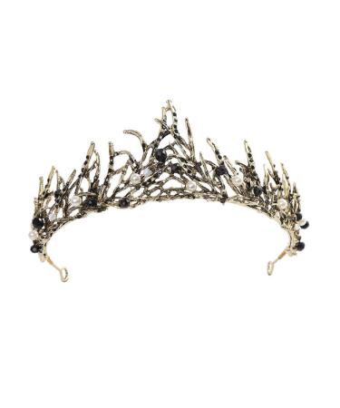 Voarge tiara crystal crown for bridal princess diadem wedding tiara crown vintage princess krone for wedding birthday prom bride shower christmas halloween costume (queen)