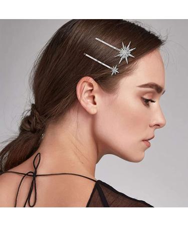 Uonlytech 2 Sets Hair Clip Set Moon Star Hair Pin Decorative Bobby Pin Moon and Star Bobby Star Barrettes Rhinestone Moon Barrettes Rhinestone Hair Accessories Hair Fork Metal Alloy Woman - Buy Online on GoSupps.com